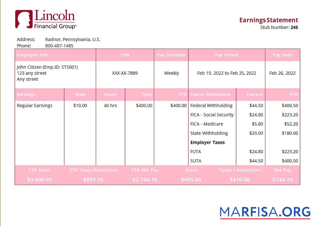 Downloadable USA insurance employee sheet template